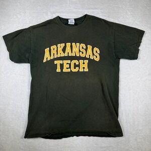 Arkansas Tech Golden Bears Green T Shirt Adult Medium Gildan Cotton College